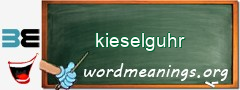 WordMeaning blackboard for kieselguhr